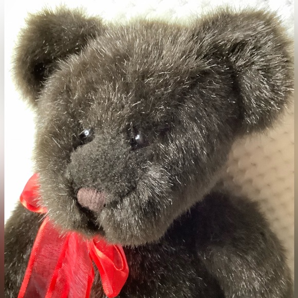 GUND Dark Brown Plush Bear 43213 Stuffed Animal w Red Bow - Picture 8 of 16